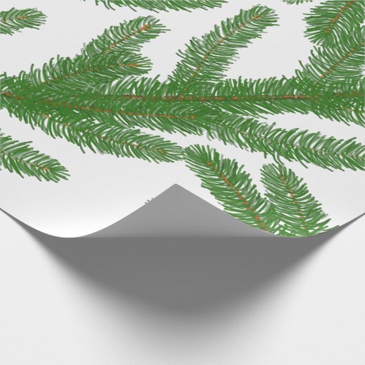 Kerstboomtakken Cadeaupapier (Hoek)