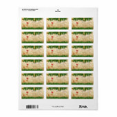 Kerstboomtakken, Deer Santa Hat, Glittery Etiket (Full Sheet)