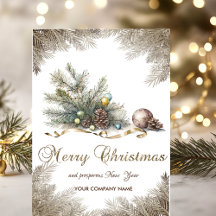 Kerstboomtakken, dennenappels, ballen Bedrijfsleve