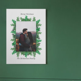 Kerstboomtakken Foto Canvas Afdruk