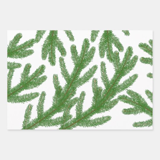 Kerstboomtakken Inpakpapier Vel (Voorkant 2)