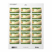 Kerstboomtakken, kerstballen etiket (Full Sheet)