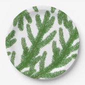 Kerstboomtakken Papieren Bordje (Voorkant)