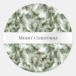 Kerstboomtakken Ronde Sticker