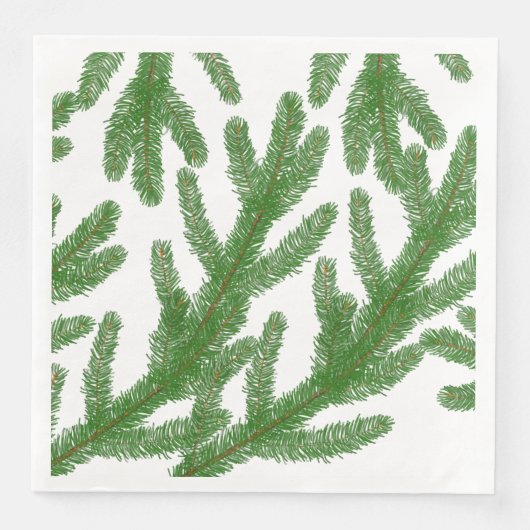 Kerstboomtakken Servet (Voorkant)