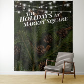 Kerstboomtakken Vakantiefoto Achtergrond Wandkleed (In situ)