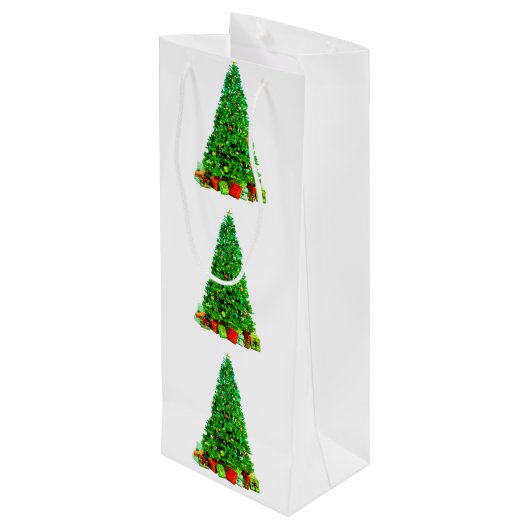 kerstboomtas wijn cadeautas (Achterkant Gekanteld)