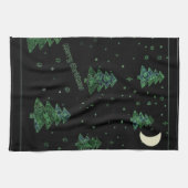 kerstboomtekening, randeffect theedoek (Horizontaal)