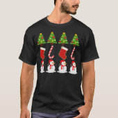kerstboomtoppen met snoeprietjes Snowman Printe T-shirt (Voorkant)