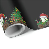 kerstboomtrekkers met kerstboomstructuur voor kers cadeaupapier (Rol Hoek)