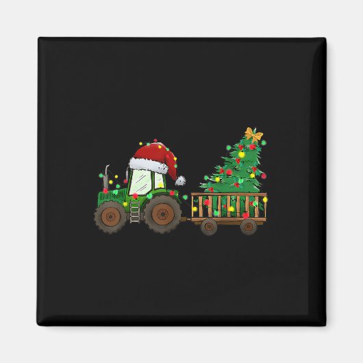 kerstboomtrekkers met kerstboomstructuur voor kers magneet (Voorkant)