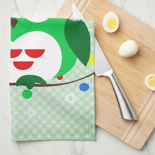 Kerstboomtrend Theedoek (Quarter Fold)