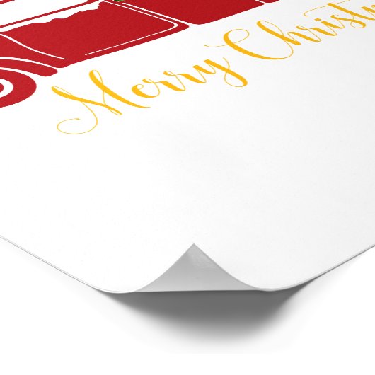 kerstboomtruck poster (Hoek)