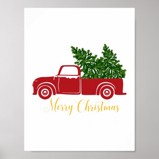 kerstboomtruck poster (Voorkant)