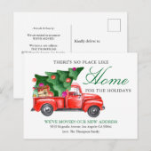 Kerstboomtruck We hebben vakantiebewegingen gemaak Aankondigingskaart (Voorkant / Achterkant)