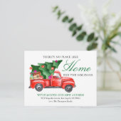 Kerstboomtruck We hebben vakantiebewegingen gemaak Aankondigingskaart (Staand voorkant)