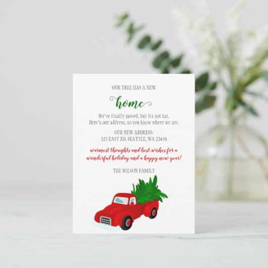 Kerstboomtruck We hebben vakantiebewegingen gemaak Briefkaart (Staand voorkant)