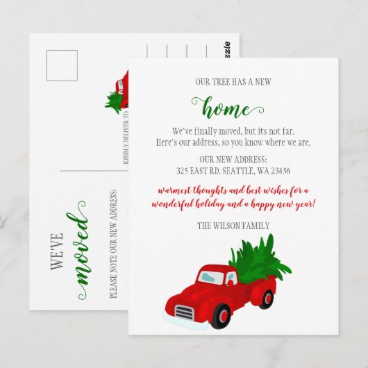Kerstboomtruck We hebben vakantiebewegingen gemaak Briefkaart (Voorkant / Achterkant)