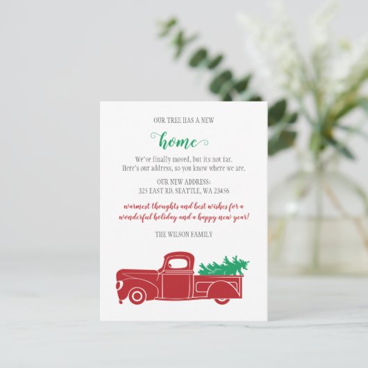 Kerstboomtruck We hebben vakantiebewegingen gemaak Briefkaart (Staand voorkant)