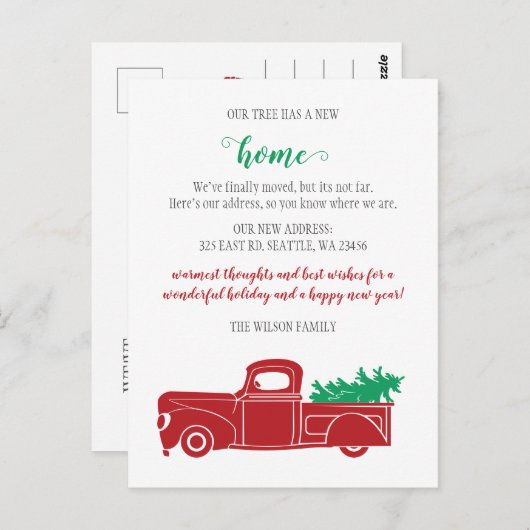 Kerstboomtruck We hebben vakantiebewegingen gemaak Briefkaart (Voorkant / Achterkant)