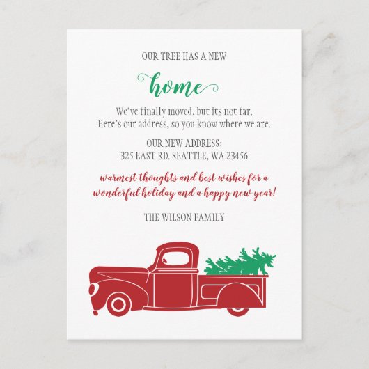 Kerstboomtruck We hebben vakantiebewegingen gemaak Briefkaart (Voorkant)