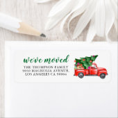 Kerstboomtruck We hebben vakantiebewegingen gemaak Etiket (Insitu)