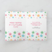 Kerstboomtypografie Binnenkort familie van 3 Feestdagen Kaart (Binnen)