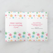 Kerstboomtypografie Binnenkort familie van 4 Feestdagen Kaart (Binnen)