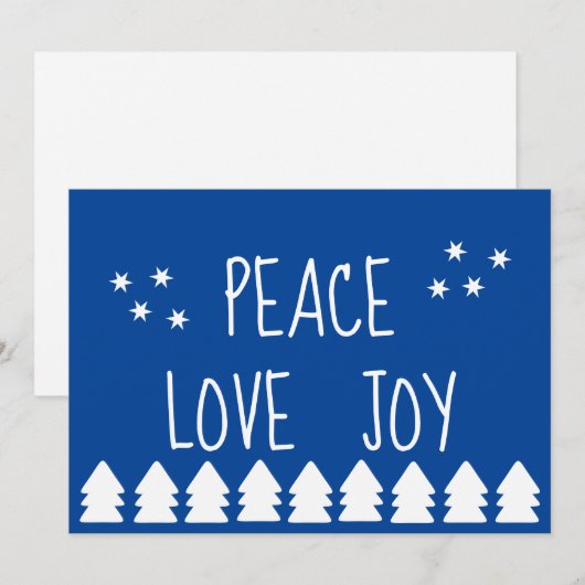 kerstboomtypografie feestdagenkaart (Voorkant / Achterkant)