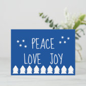 kerstboomtypografie feestdagenkaart (Staand voorkant)