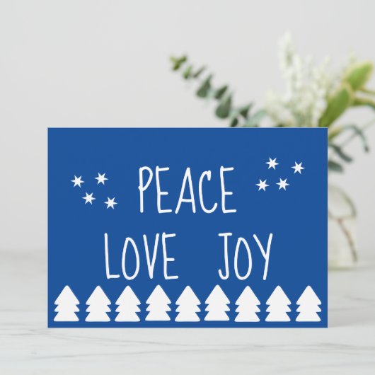 kerstboomtypografie feestdagenkaart (Staand voorkant)