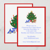 Kerstboomuitnodiging Kaart (Voorkant / Achterkant)