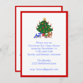 Kerstboomuitnodiging Kaart (Voorkant / Achterkant)