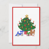 Kerstboomuitnodiging Kaart (Achterkant)