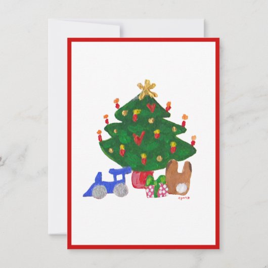 Kerstboomuitnodiging Kaart (Achterkant)