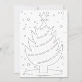 kerstboomunisex kinder kleur toevoegen bericht notitiekaartje (Voorkant)