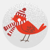 kerstboomvaar met feestdag ronde sticker (Voorkant)