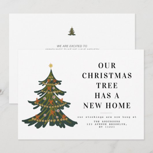 kerstboomvakantie aankondiging (Voorkant / Achterkant)