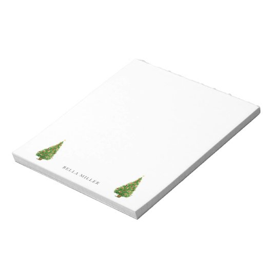 kerstboomvakantie Briefpapier winterblocnote Notitieblok (Linkerzijde)