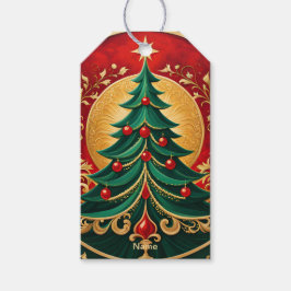 kerstboomvakantie cadeautje Label Cadeaulabel