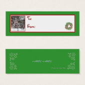 kerstboomvakantie cadeautje Label Mini Visitekaartjes (Voorkant /achterkant)