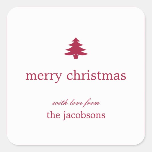 kerstboomvakantie cadeautjes vierkante sticker (Voorkant)
