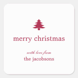 kerstboomvakantie cadeautjes vierkante sticker