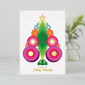 kerstboomvakantie Folie Gold Kaart (Staand Voorkant)