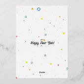 kerstboomvakantie Folie Gold Kaart (Achterkant)