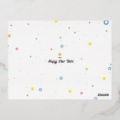 kerstboomvakantie Folie Gold Post Kaart (Achterkant)