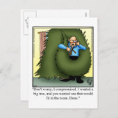 kerstboomvakantie Humor Briefkaart (Voorkant / Achterkant)