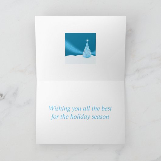 kerstboomvakantie kaart (Binnen)