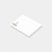 Kerstboomvakantie kalligrafie post-it® notes (Schuin)