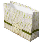 kerstboomvakantie met stripes Polka Dots Groot Cadeauzakje (Achterkant Gekanteld)